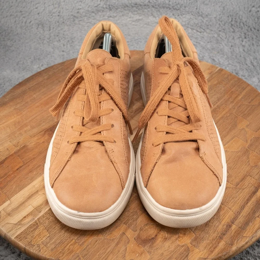 Lucky Brand Laurina Brown Cream Leather Fashion Sneakers Women's Shoes Size 11 M
